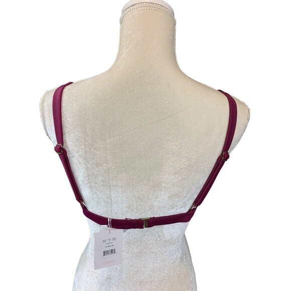 Andie Swim The Caicos Bikini Top Plum Purple Women’s Size Medium Adj Straps New! - Picture 4 of 10